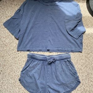 Women’s Lounge Set - Crop Top and Shorts, Size Small